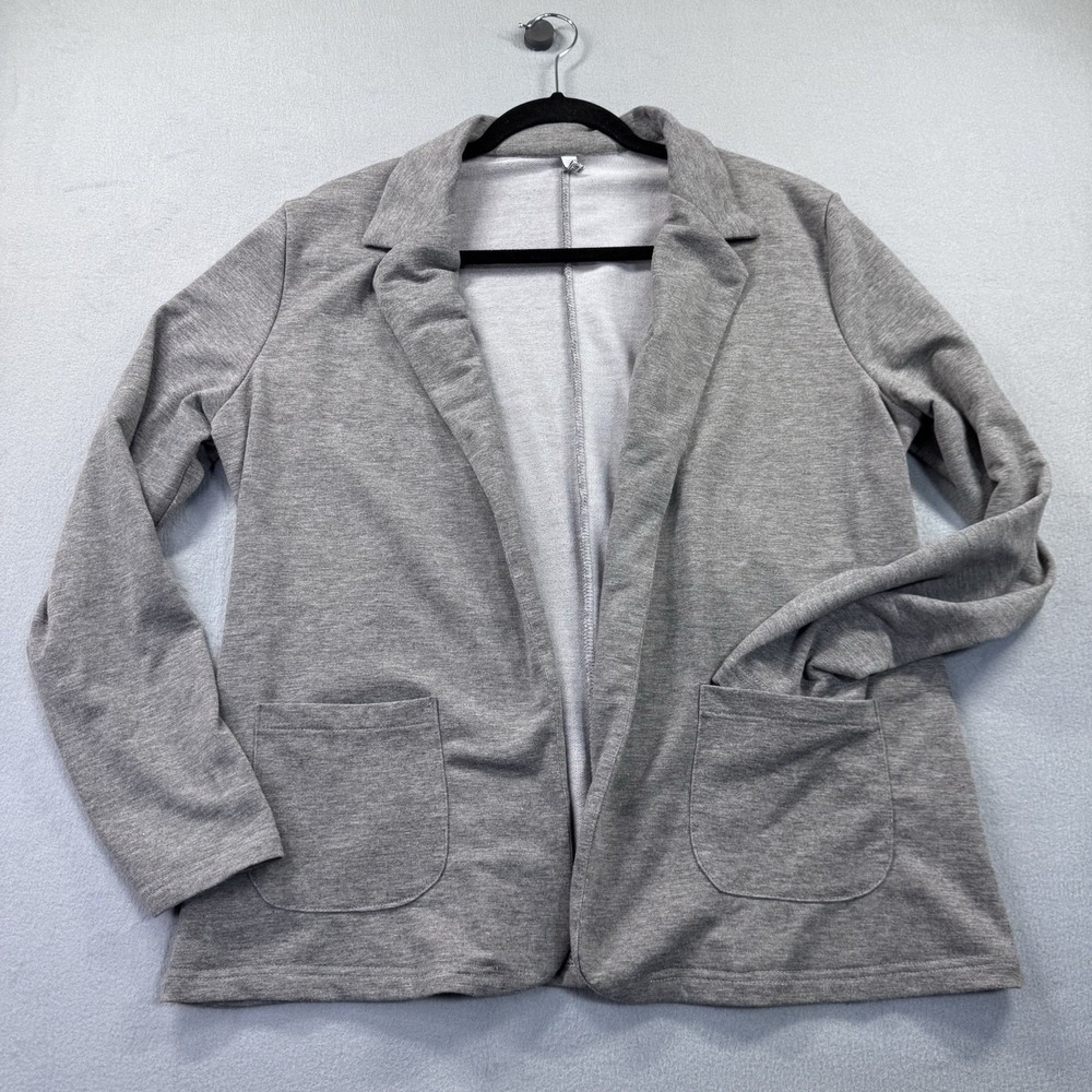 Meaneor Blazer Women Large Charcoal Open Front